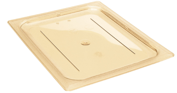 Cambro 20HPC150 H-Pan Food Pan Cover - Half Size, Flat, Non-Stick, Amber - 6/Case
