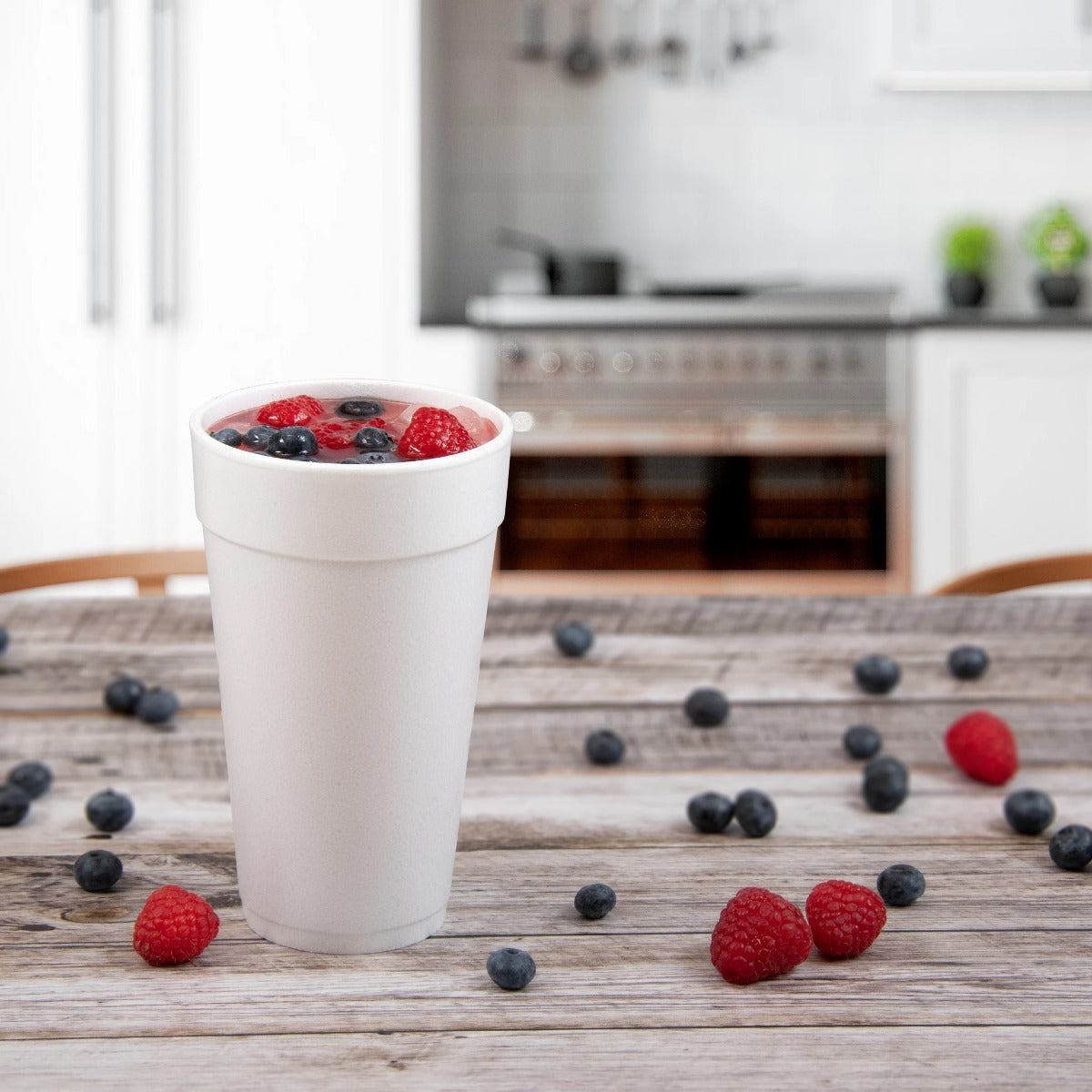 Disposable Foam Cups - Dart Solo 20J16 J Cup Insulated White Foam