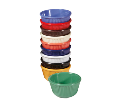 GET RM-401-R Melamine Fluted Ramekin 4 oz. - Red - 48/Case