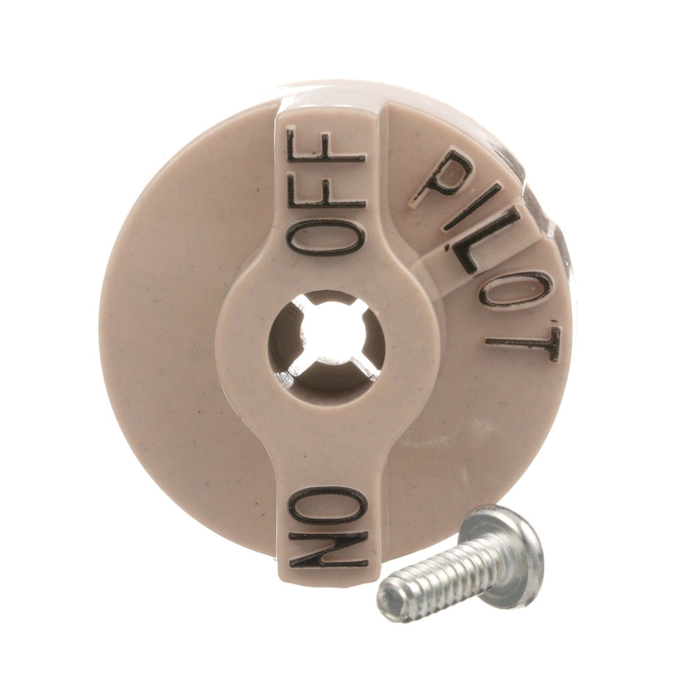 AllPoints 221014 Plastic On/Off/Pilot Gas Valve Knob 1-1/4" dia. - Beige with Black Text