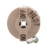 AllPoints 221014 Plastic On/Off/Pilot Gas Valve Knob 1-1/4" dia. - Beige with Black Text