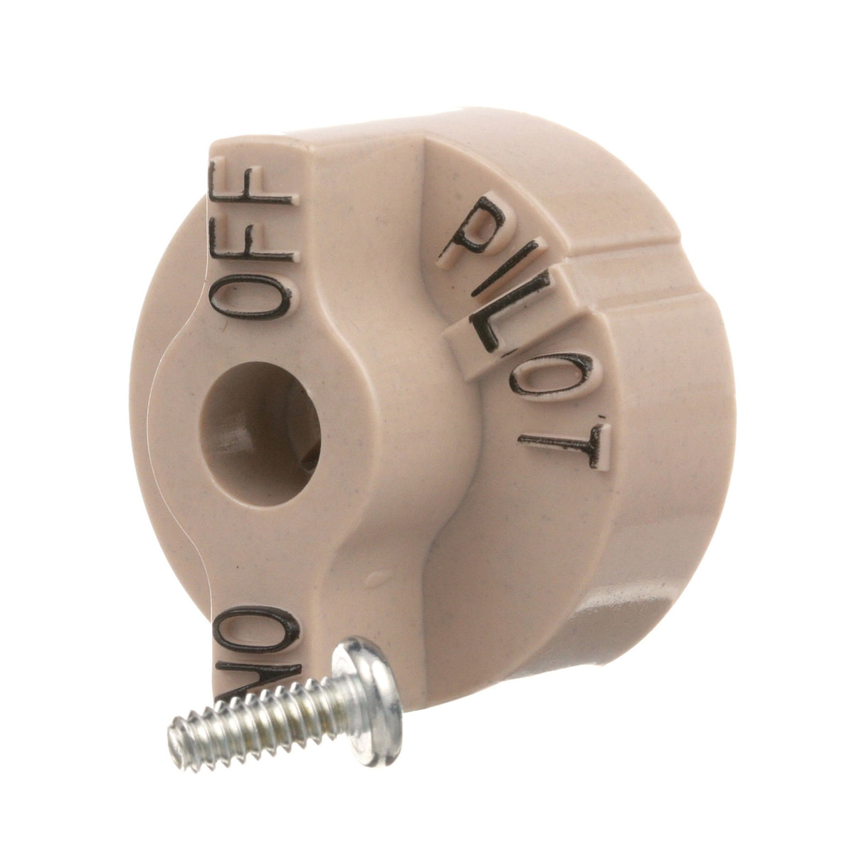 AllPoints 221014 Plastic On/Off/Pilot Gas Valve Knob 1-1/4" dia. - Beige with Black Text