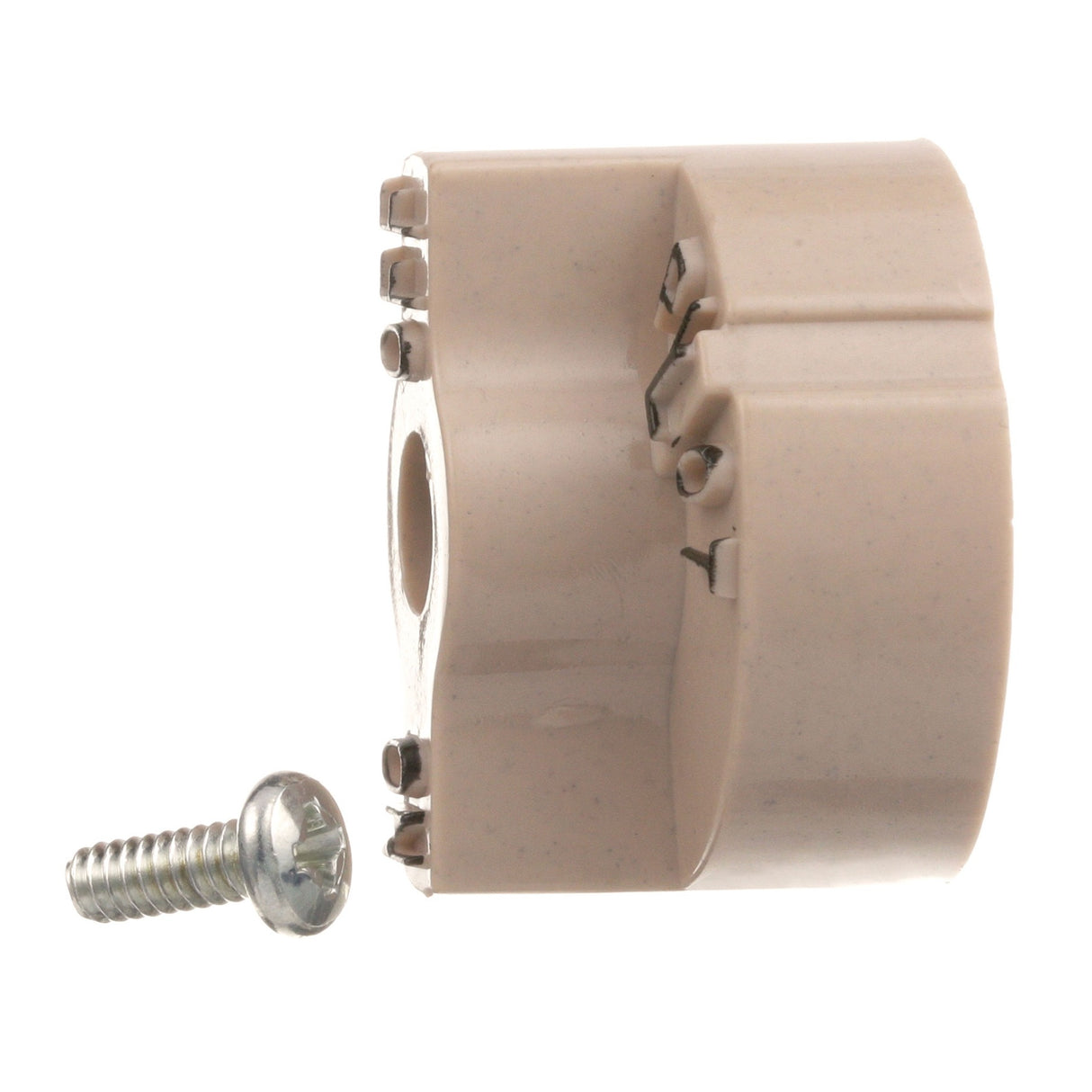 AllPoints 221014 Plastic On/Off/Pilot Gas Valve Knob 1-1/4" dia. - Beige with Black Text