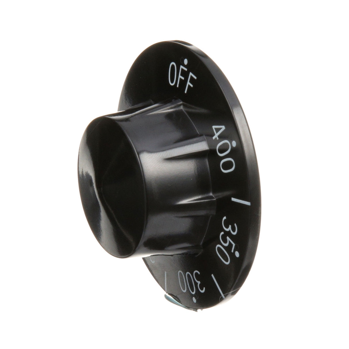 AllPoint 221027 Range / Fryer / Braising Pan Plastic Knob Thermostat Dial with Off and 200 - 400F Temperature Range 2-1/4" dia. - Black - for Fryer Model AF-45
