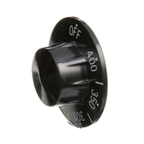 AllPoint 221027 Range / Fryer / Braising Pan Plastic Knob Thermostat Dial with Off and 200 - 400F Temperature Range 2-1/4" dia. - Black - for Fryer Model AF-45