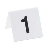 Cal-Mil 227 Table Number Tent Set 3"w x 3"H - Numbers 1 to 25
