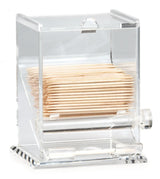 TableCraft 228 Acrylic Top-Loading Toothpick Dispenser 3-1/4" x 3-1/4" x 4-1/2" - Transparent - 6/Case