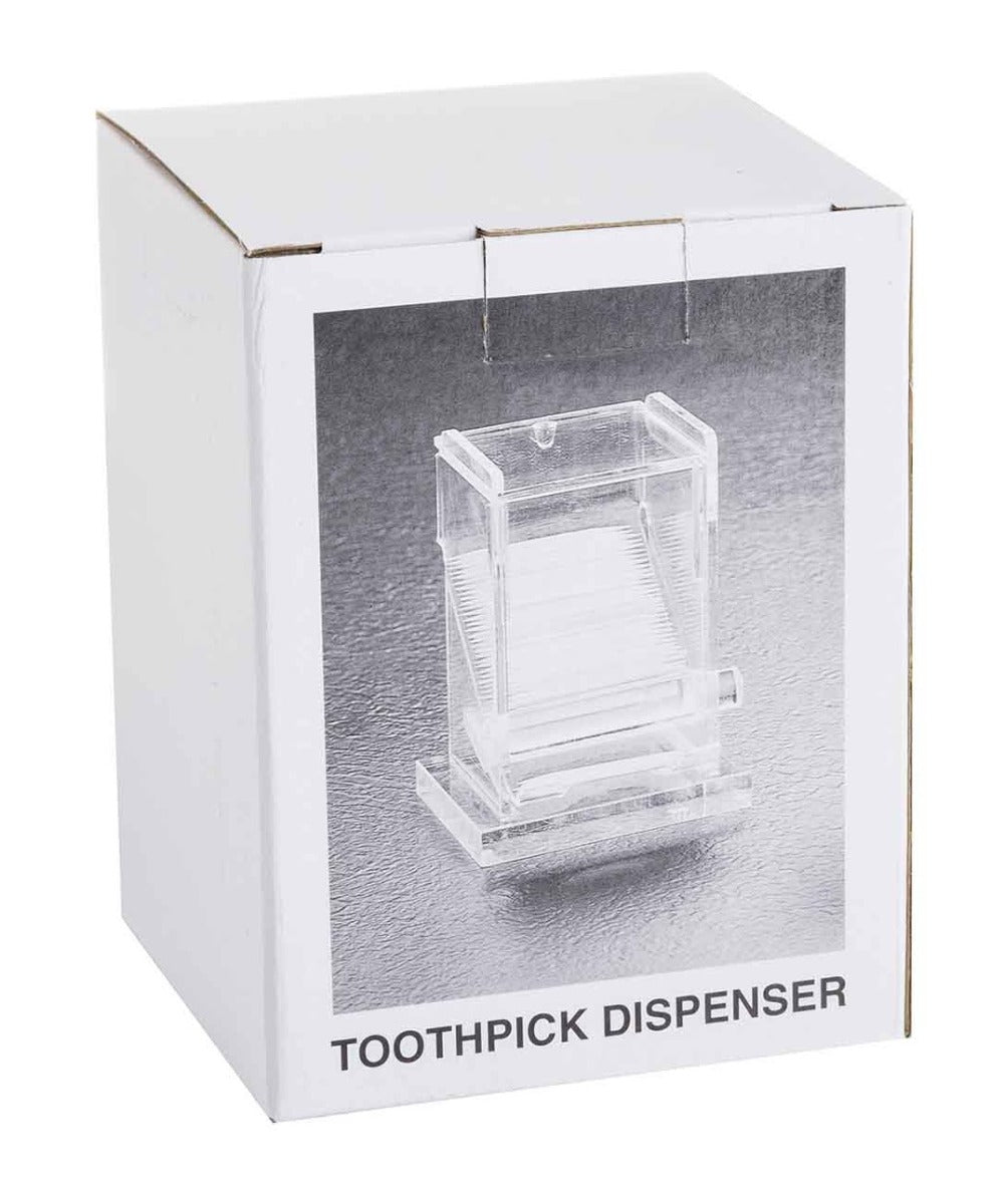 TableCraft 228 Acrylic Top-Loading Toothpick Dispenser 3-1/4" x 3-1/4" x 4-1/2" - Transparent - 6/Case