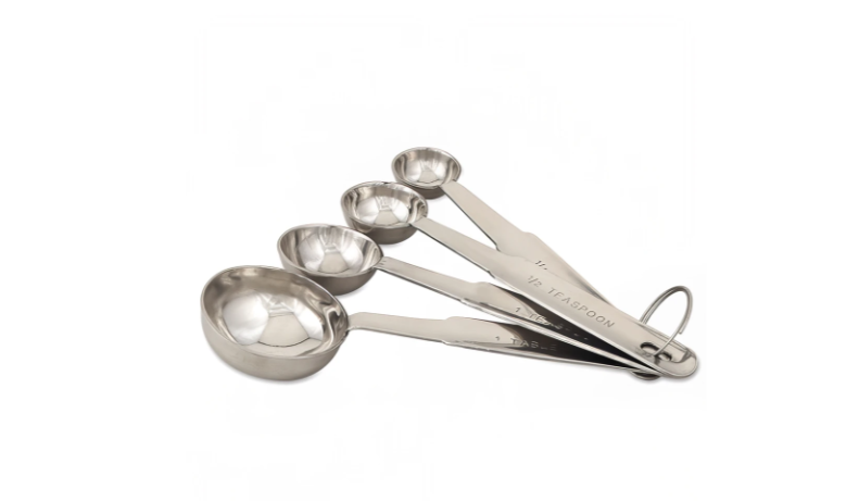 Browne 2316EH Bowl Style Measuring Spoon Set w/ ¼, ½ & 1 tsp, 1 tbsp, Stainless - 12ea/Case