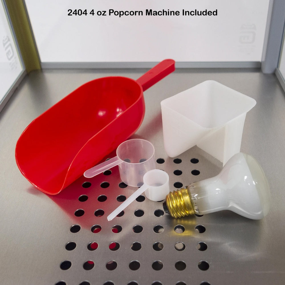 Gold Medal 2404 Red Fun Pop Popcorn Popper with 4 oz. Kettle & Red Dome - 120v