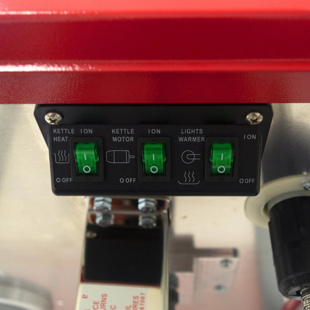 Gold Medal 2404 Red Fun Pop Popcorn Popper with 4 oz. Kettle & Red Dome - 120v