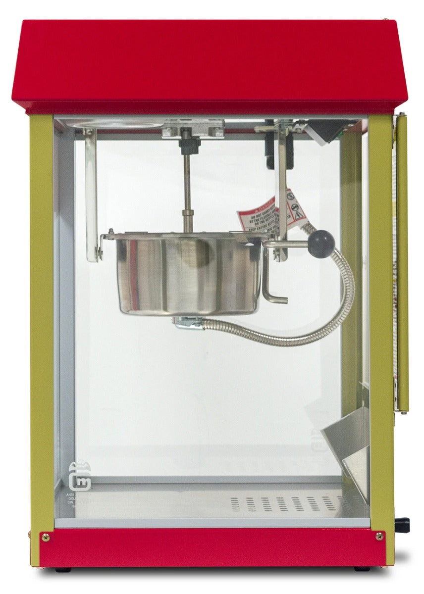 Gold Medal 2404 Red Fun Pop Popcorn Popper with 4 oz. Kettle & Red Dome - 120v