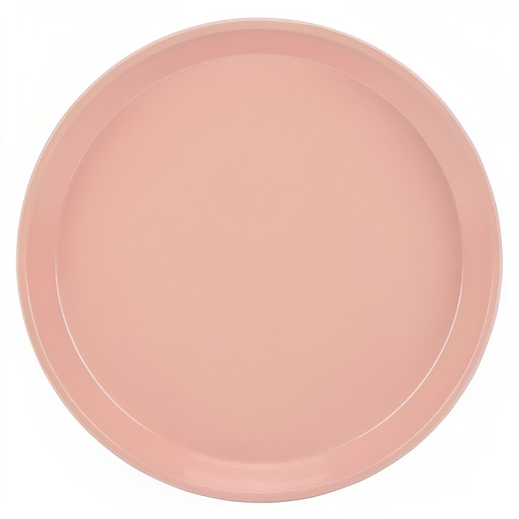 Cambro 1600117 16" Round Dark Peach Customizable Fiberglass Camtray - 12/Case