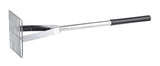 TableCraft 2455 Chrome-Plated Steel Bean Masher with 6" Square Face and 24" Cool-to-Touch Black Vinyl Handle - 4/Case