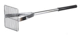 TableCraft 2455 Chrome-Plated Steel Bean Masher with 6" Square Face and 24" Cool-to-Touch Black Vinyl Handle - 4/Case