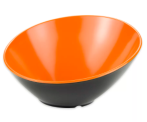 GET B-788-OR/BK Melamine Salad Bowl Round 16 oz Orange/Black