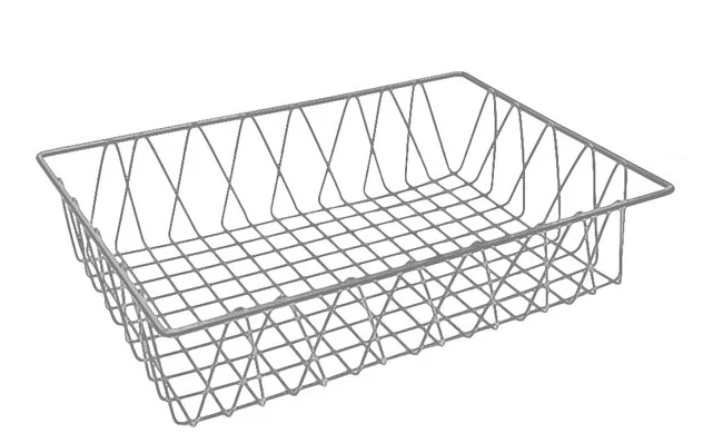 GET WB-954-SV POP Rectangular Wire Pastry Basket 18"W x 12"D x 4"H - Silver