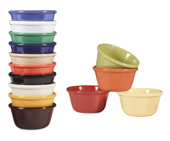 GET RM-388-BK Melamine Ramekin Round 3 oz, Black