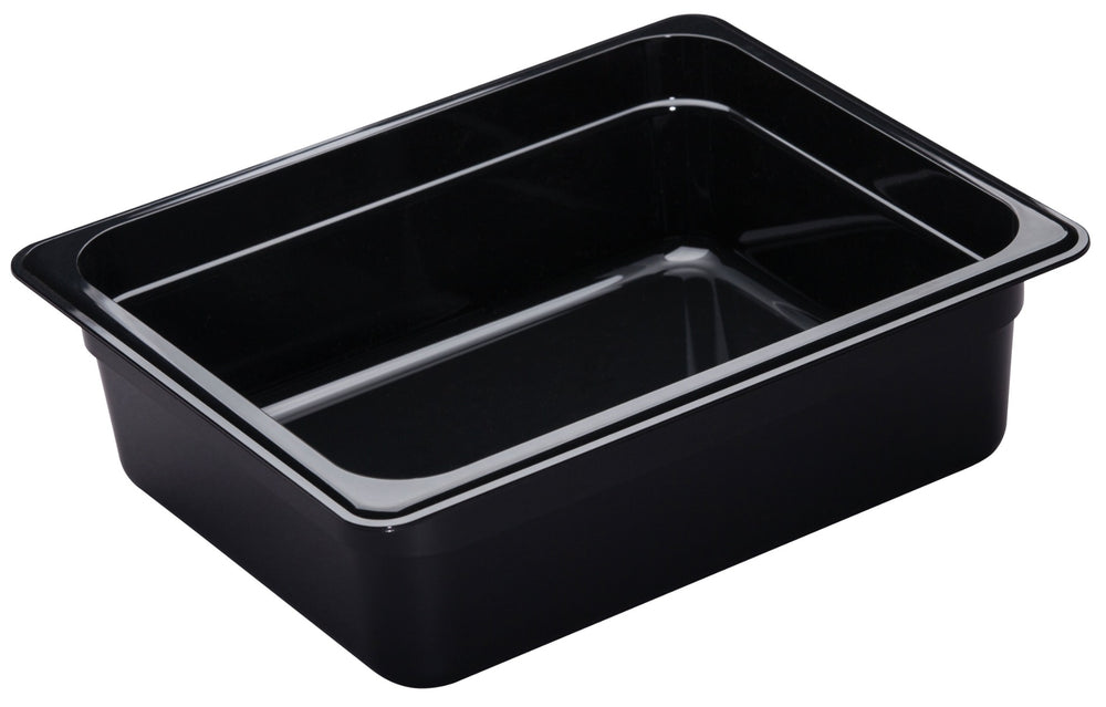 Cambro 24CW110 Camwear Polycarbonate Food Pan 4" Deep - 1/2 Size - Black