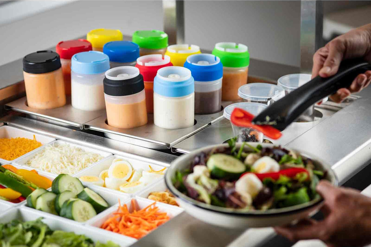 TableCraft 24SV INVERTAtop Dualway First In First Out "FIFO" Squeeze Bottle with 63 mm Opening 24 oz. - 12/Case