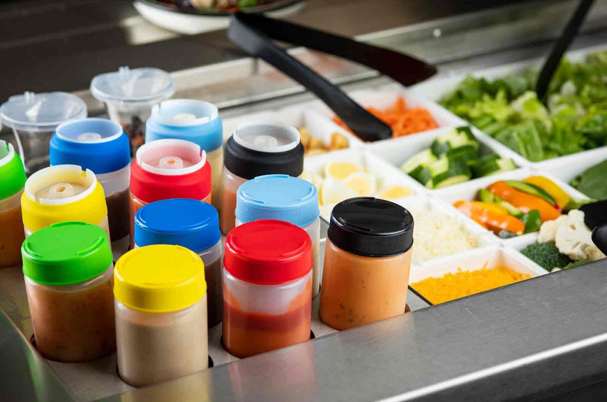 TableCraft 24SV INVERTAtop Dualway First In First Out "FIFO" Squeeze Bottle with 63 mm Opening 24 oz. - 12/Case
