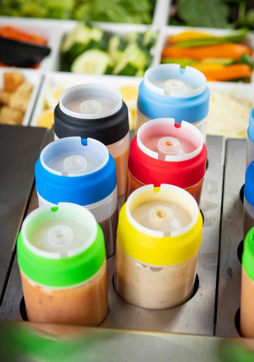 TableCraft 24SV INVERTAtop Dualway First In First Out "FIFO" Squeeze Bottle with 63 mm Opening 24 oz. - 12/Case