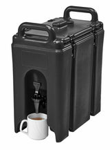 Cambro 250LCD110 Camtainer Plastic Insulated Beverage Dispenser 2-1/2 Gal. - Black
