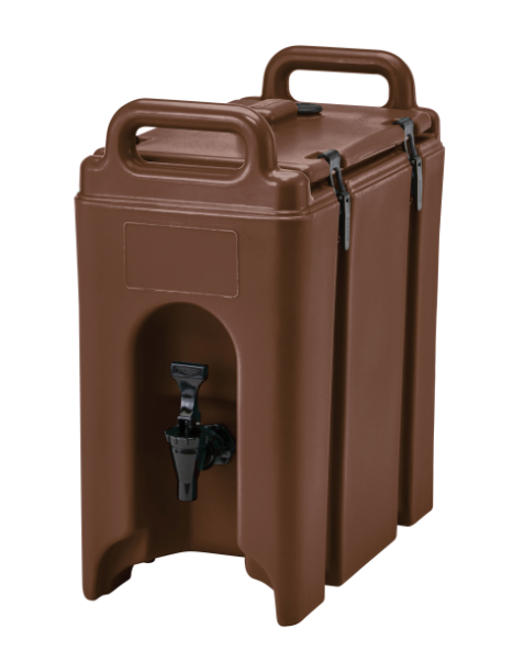 Cambro 250LCD131 Camtainer Insulated Beverage Dispenser 2-1/2 Gal. - Dark Brown