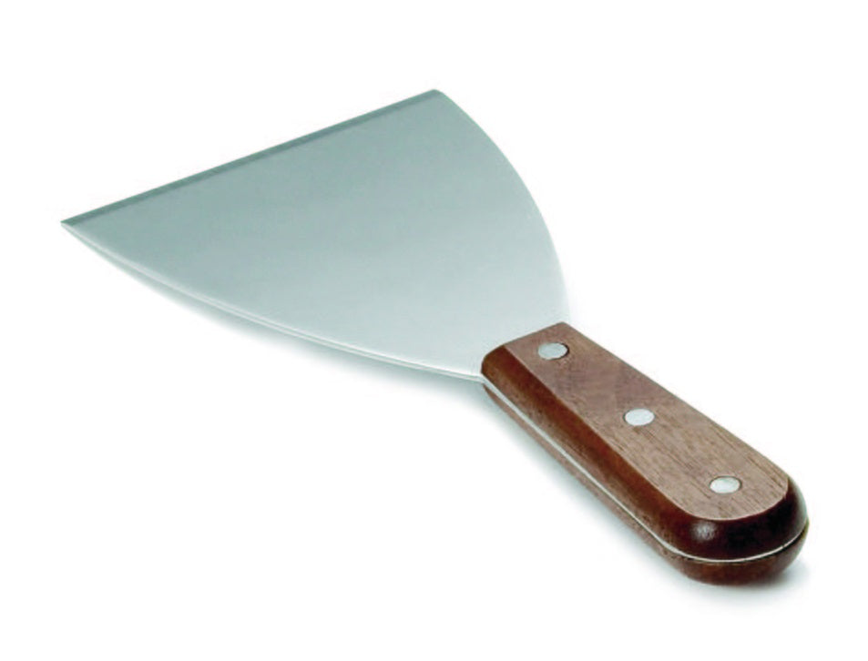 TableCraft 254 Grill Scraper with 4" Stainless Steel Blade and Wood Handle 13-1/2" OAL - 12/Case