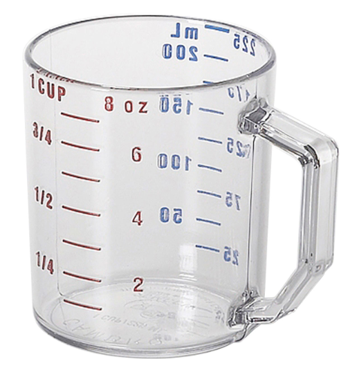 Cambro 25MCCW135 1 cup Camwear Measuring Cup - Clear - 12ea/Case