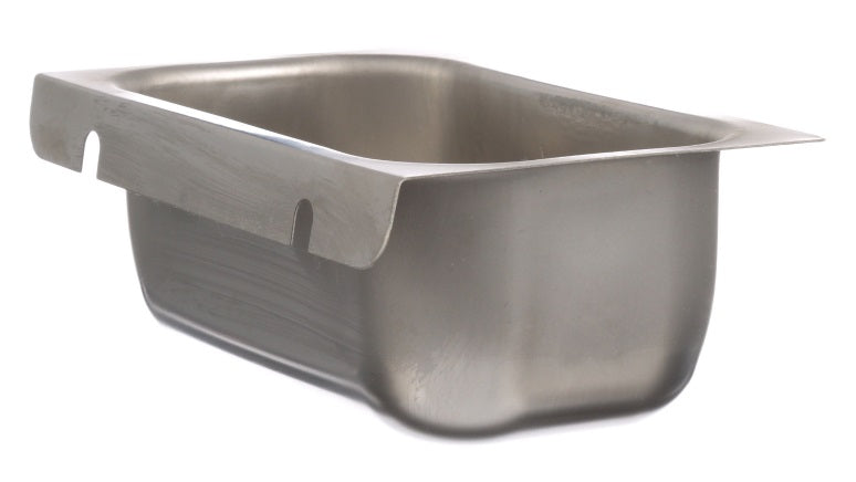AllPoints 26-5388 Stainless Steel Grease Cup / Tray with Keyhole Stud Mount 6-3/4"L x 4"W x 2-1/2"D