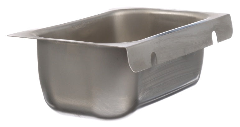 AllPoints 26-5388 Stainless Steel Grease Cup / Tray with Keyhole Stud Mount 6-3/4"L x 4"W x 2-1/2"D
