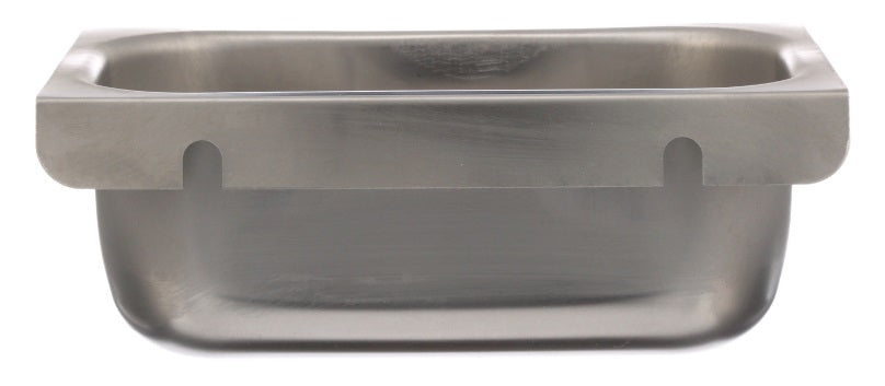 AllPoints 26-5388 Stainless Steel Grease Cup / Tray with Keyhole Stud Mount 6-3/4"L x 4"W x 2-1/2"D