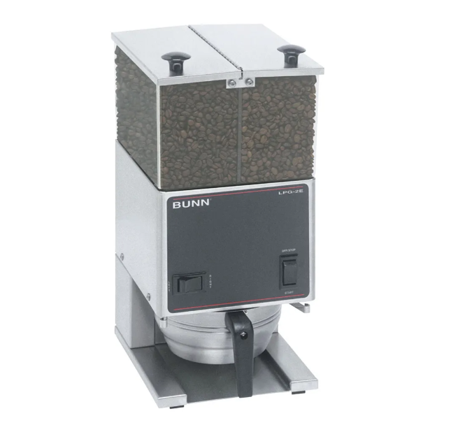 Bunn LPG2E Low Profile Portion Control Coffee Grinder, 2 Hoppers (26800.0000)