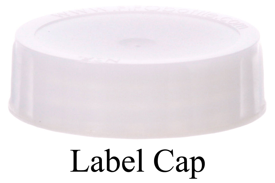 FMP 280-1802 Multi-Purpose Double-Ended FIFO Squeeze Bottle with (1) Label Cap & (1) Dispensing Cap - 12 oz. - Wide Mouth