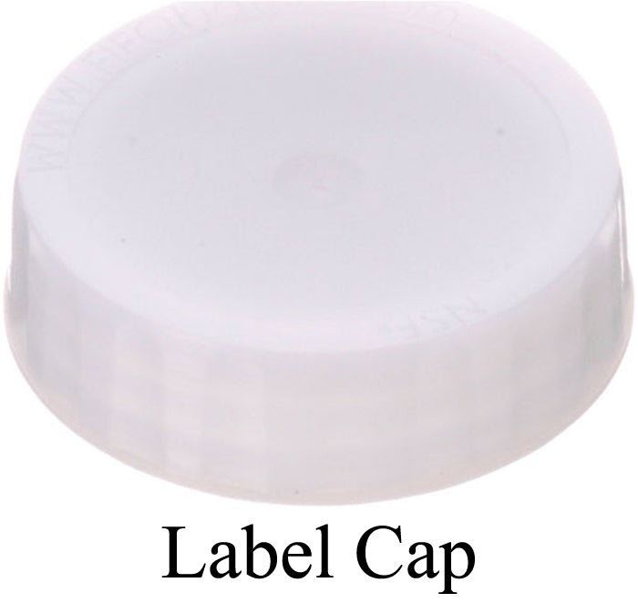 FMP 280-1802 Multi-Purpose Double-Ended FIFO Squeeze Bottle with (1) Label Cap & (1) Dispensing Cap - 12 oz. - Wide Mouth