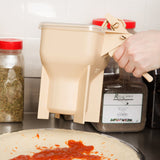 Vollrath 2803-18 Traex Batter Boss Plastic Portion Control Pancake / Waffle Batter Dispenser with Legs 48 oz. - Almond