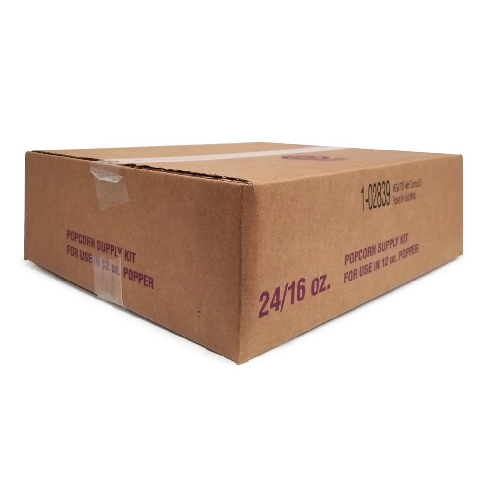Gold Medal 2839 Mega Pop Corn/Oil/Salt Kits for 12 to 14 oz. Kettles - 24/Case