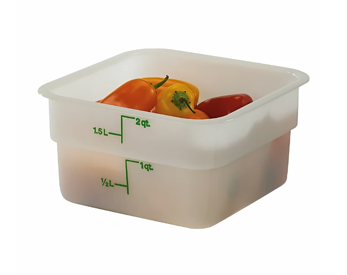 Cambro 2SFSP148 2 qt CamSquare® Food Container - Natural White - 6ea/Case