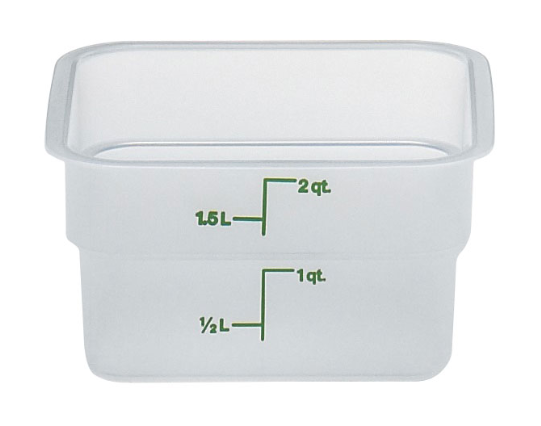 Cambro 22SFSPP190 22 qt CamSquare® Food Container - Polypropylene, Translucent - 6ea/Case