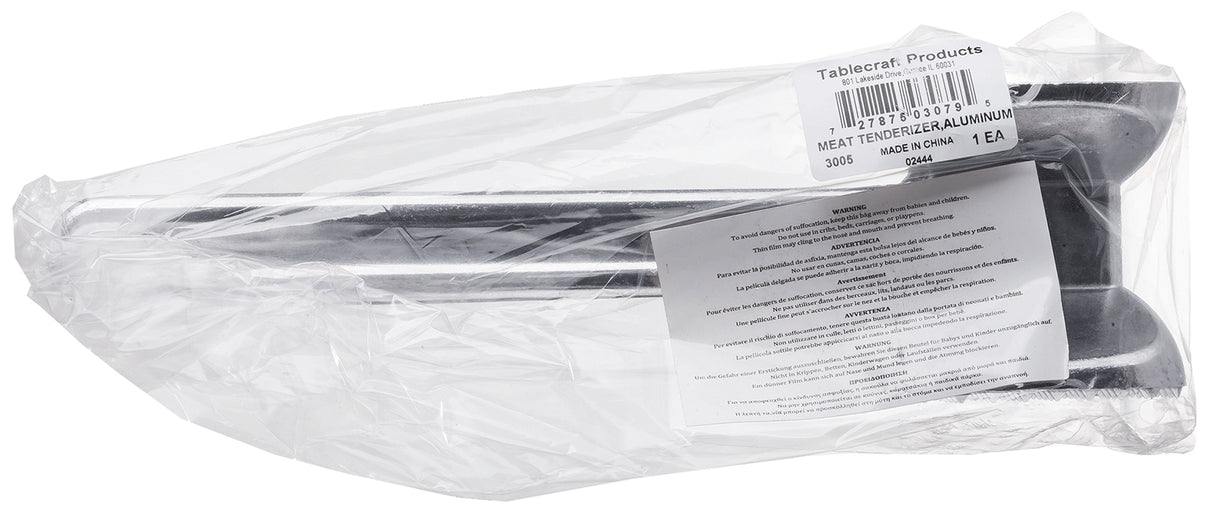 TableCraft 3005 One-Piece Aluminum Meat Tenderizer Mallet 10"