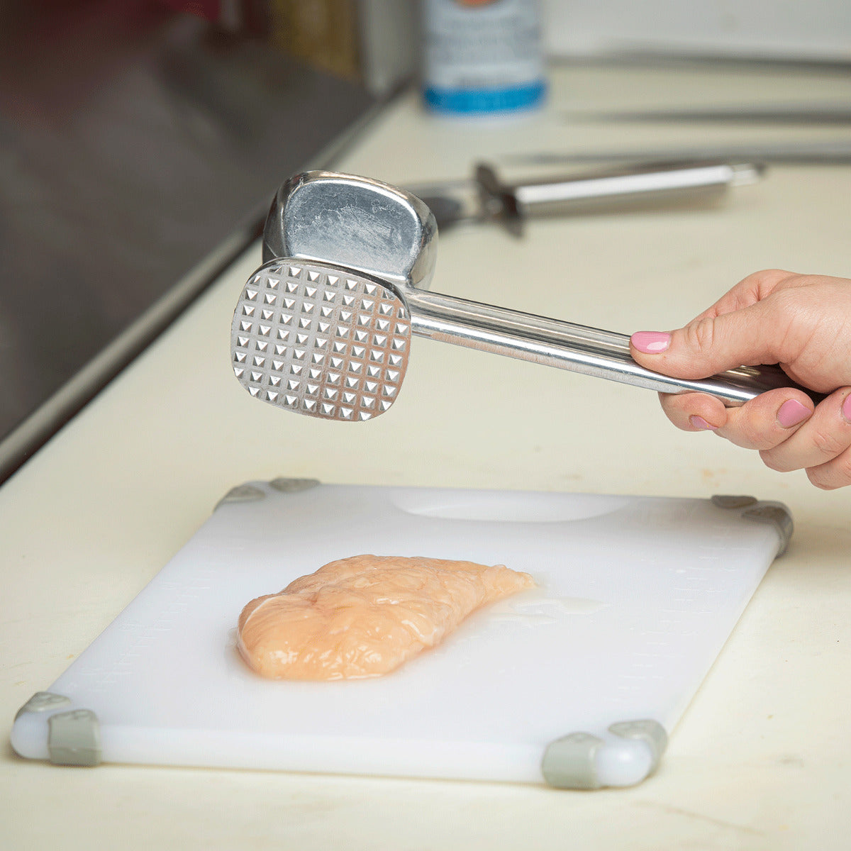TableCraft 3005 One-Piece Aluminum Meat Tenderizer Mallet 10"