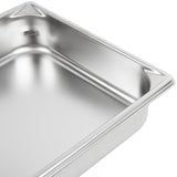 Vollrath 30222 Super Pan V Anti-Jam Stainless Steel Steam Table Food Pan 2-1/2" Deep - 1/2 Size