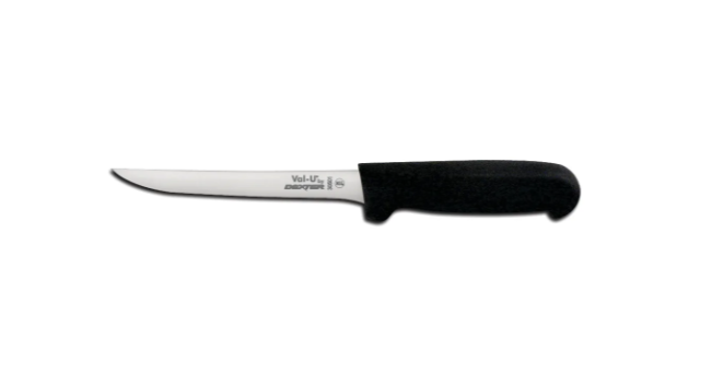 Dexter-Russell 30501 Val-U Stamped Boning Knife with Black Plastic Handle 6"