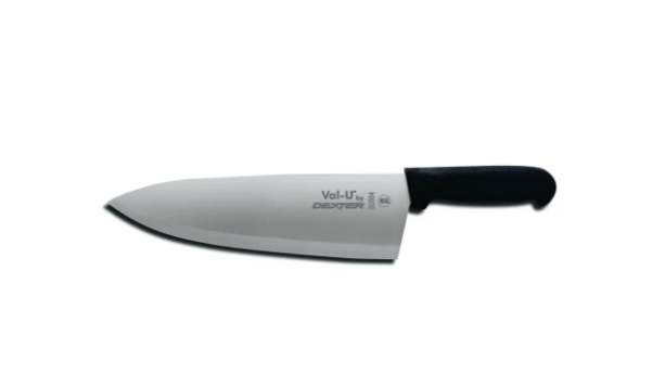 Dexter-Russell 30504 Val-U Stamped Cook's Knife with Black Plastic Handle 10"