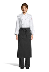 Uncommon Threads 3053-0100 Bistro Apron with 2 Side Pockets 33"L x 28"W - Black
