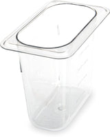 Carlisle 3068807 StorPlus Polycarbonate Food Pan 6" Deep - 1/9 Size - Clear