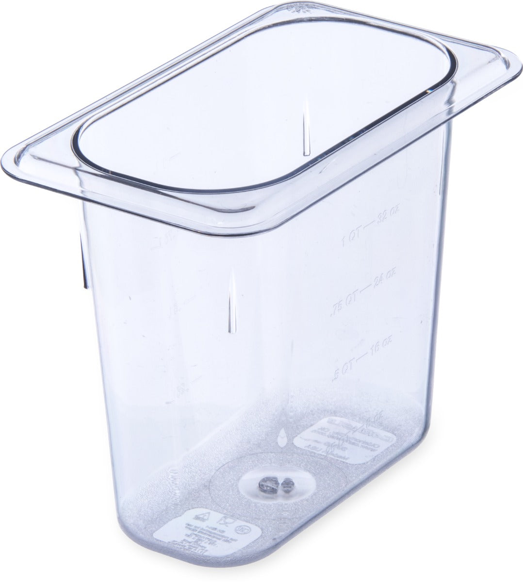 Carlisle 3068807 StorPlus Polycarbonate Food Pan 6" Deep - 1/9 Size - Clear