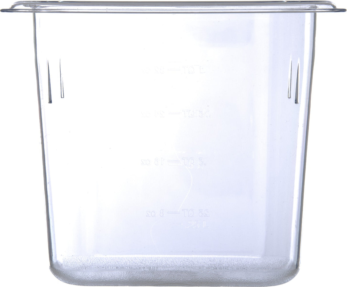 Carlisle 3068807 StorPlus Polycarbonate Food Pan 6" Deep - 1/9 Size - Clear