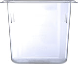 Carlisle 3068807 StorPlus Polycarbonate Food Pan 6" Deep - 1/9 Size - Clear